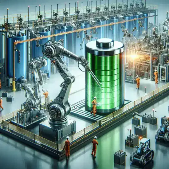 "Tesla's AI optimized battery recycling system showcased at the unveiling event in the U.S., highlighting sustainable technology and innovation in electric vehicle battery management."